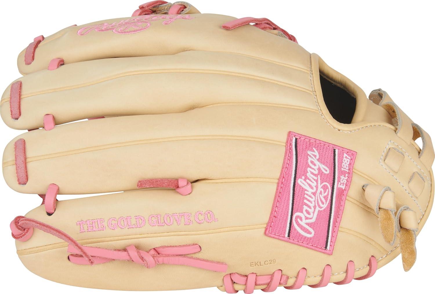imageRawlings Heart of The Hide Fastpitch Softball Glove Sizes 1175quot 1275quot Multiple StylesCamel Pink Split Single Post Web