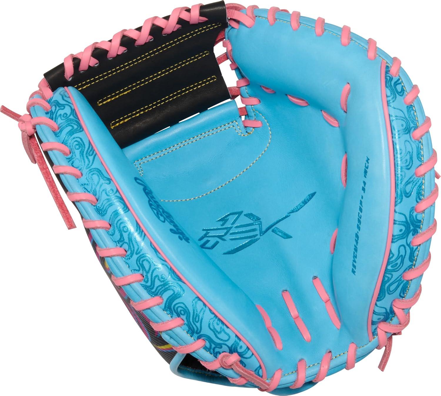 imageRawlings REV1X Baseball Glove Sizes 115quot 1275quot Multiple StylesColumbia Blue Black 1Piece Solid Web