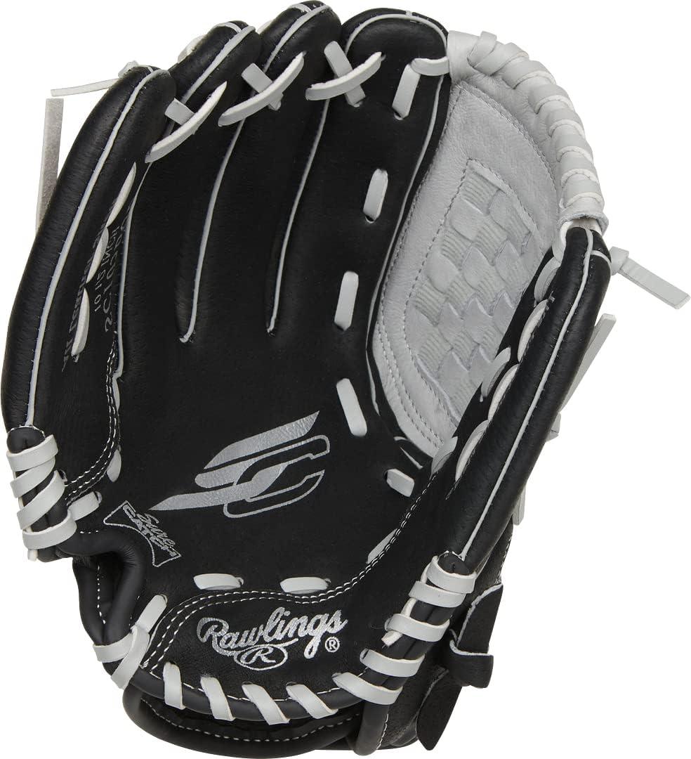 imageRawlings Sure Catch TBall ampamp Youth Baseball Glove Sizes 95quot 115quot Multiple StylesBlackGrey
