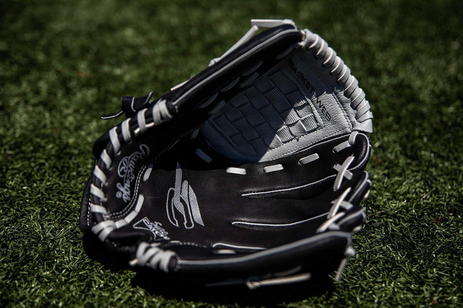 imageRawlings Sure Catch TBall ampamp Youth Baseball Glove Sizes 95quot 115quot Multiple StylesBlackGrey