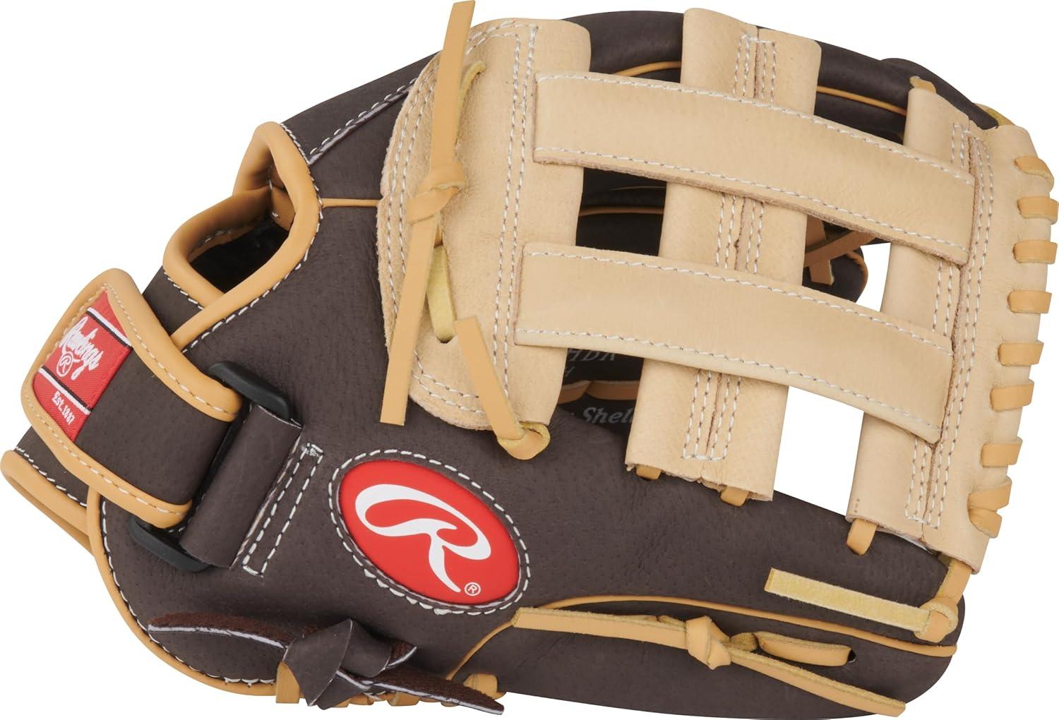 imageRawlings Sure Catch TBall ampamp Youth Baseball Glove Sizes 95quot 115quot Multiple StylesMocah Camel
