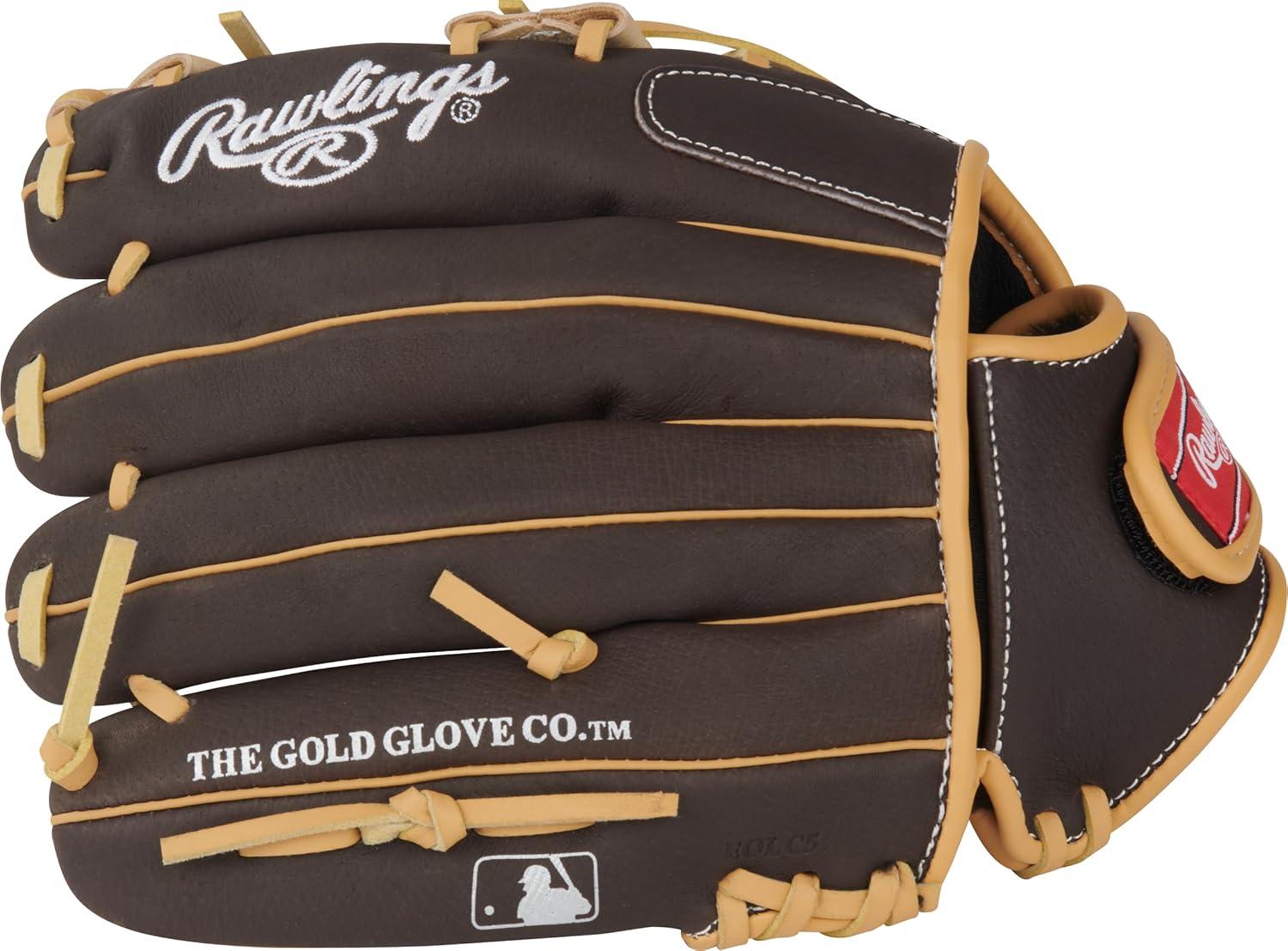 imageRawlings Sure Catch TBall ampamp Youth Baseball Glove Sizes 95quot 115quot Multiple StylesMocah Camel