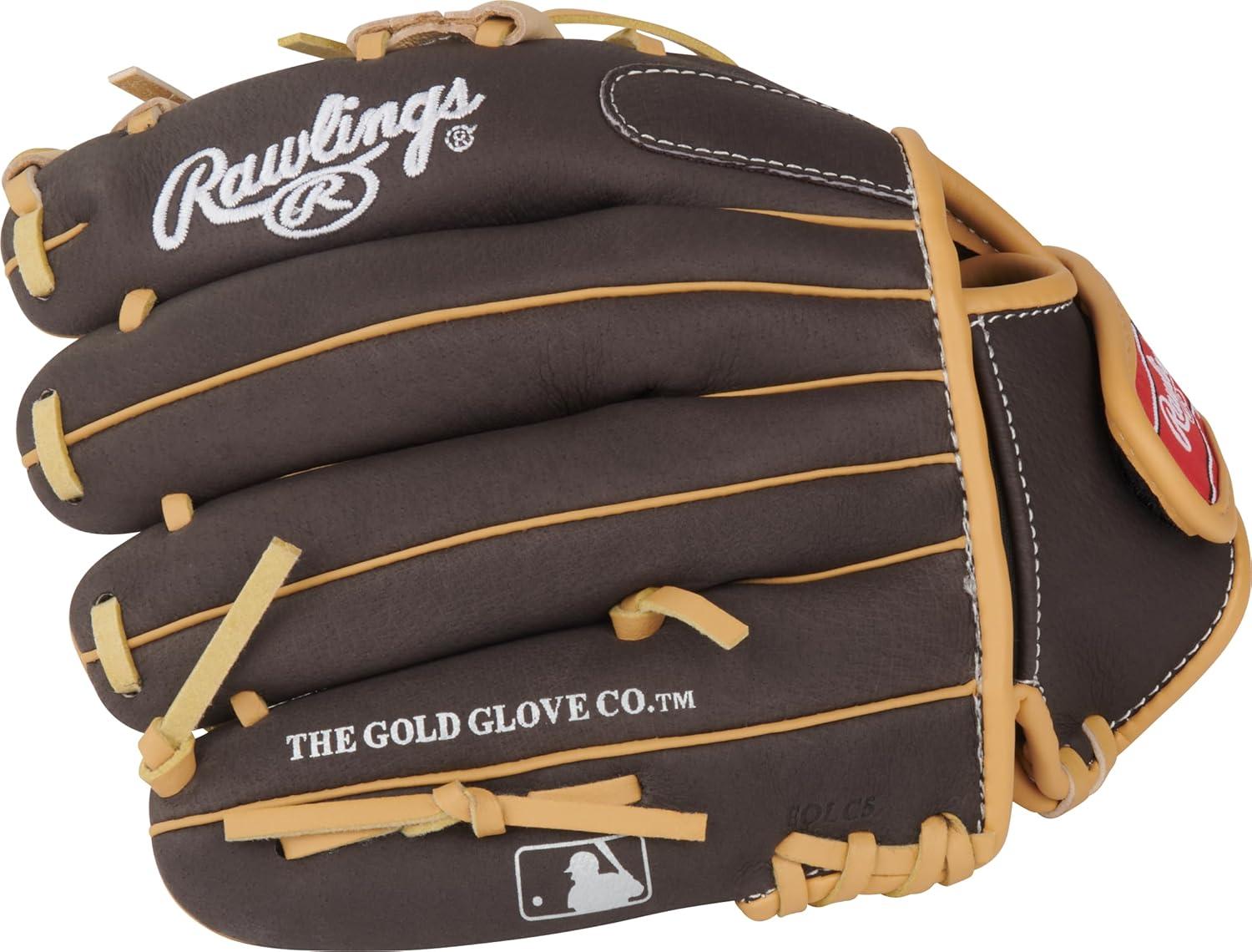imageRawlings Sure Catch TBall ampamp Youth Baseball Glove Sizes 95quot 115quot Multiple StylesMocah Camel