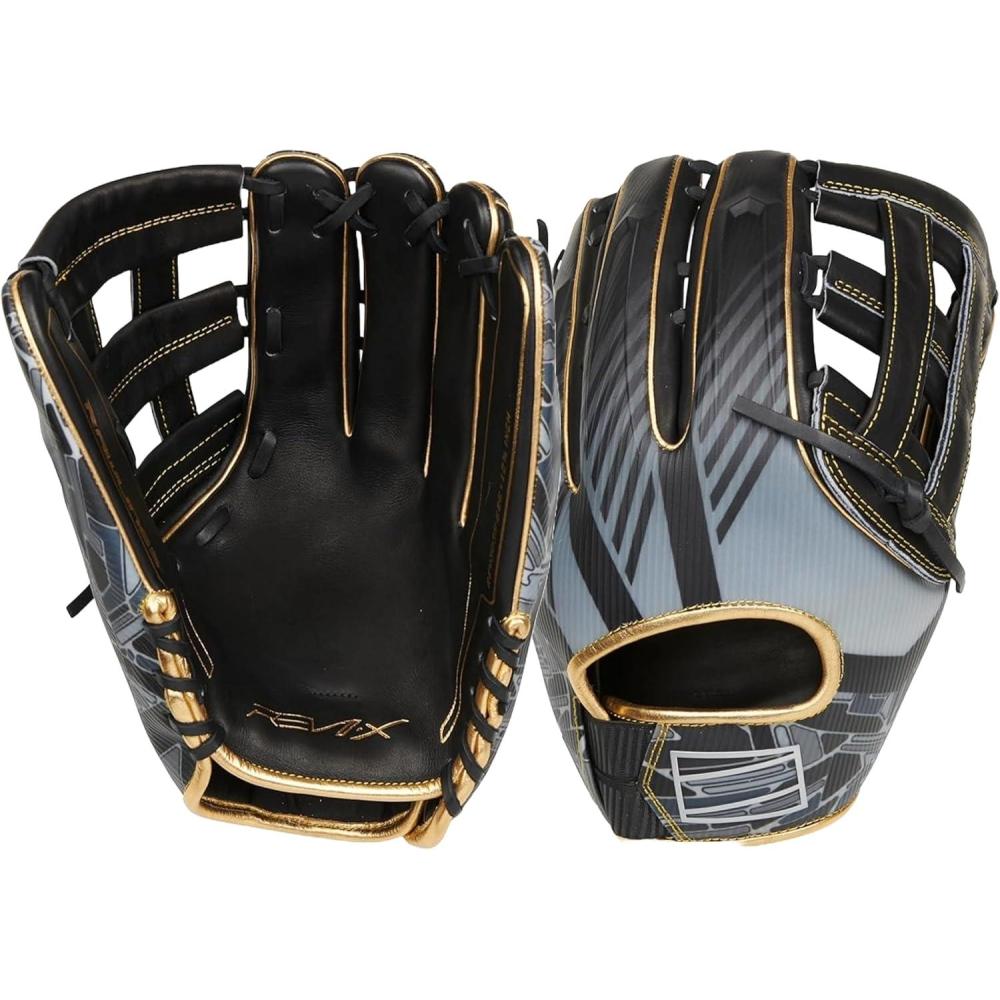 imageRawlings  REV1X Baseball Glove  Sizes 115quot  1275quot  Multiple StylesBlack  Gold  Pro H Web