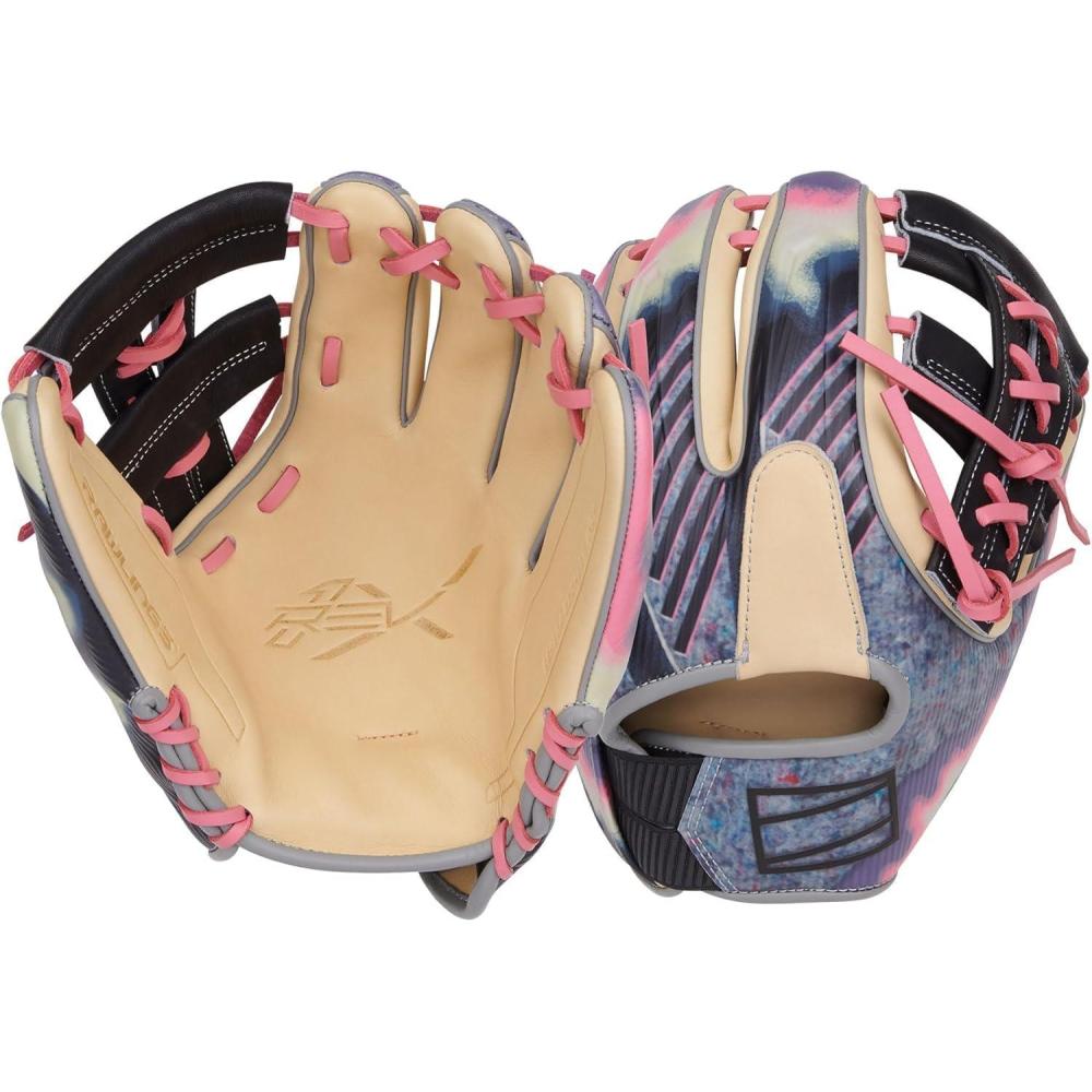 imageRawlings  REV1X Baseball Glove  Sizes 115quot  1275quot  Multiple StylesCamel  Pink  Split Single Post Web