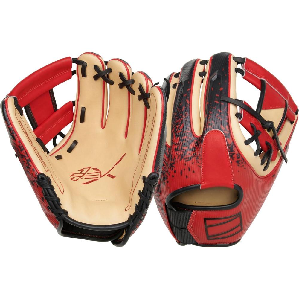 imageRawlings REV1X Baseball Glove Sizes 115quot 1275quot Multiple StylesCamel Scarlet Pro I Web