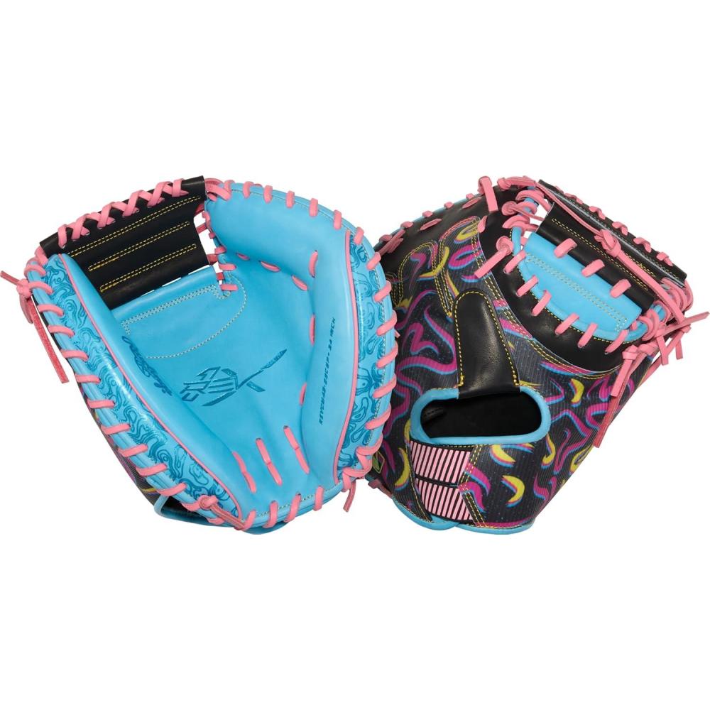 imageRawlings  REV1X Baseball Glove  Sizes 115quot  1275quot  Multiple StylesColumbia Blue  Black  1Piece Solid Web