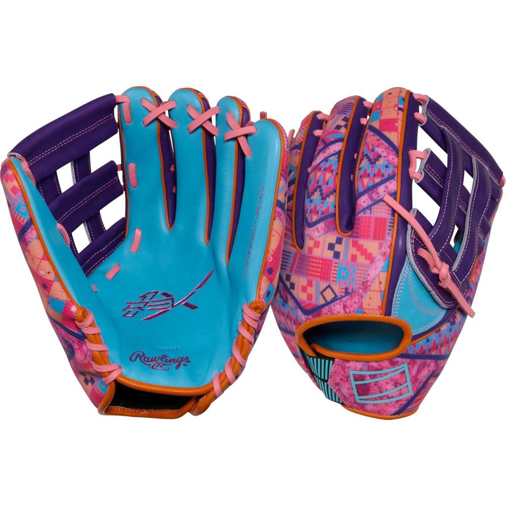 imageRawlings  REV1X Baseball Glove  Sizes 115quot  1275quot  Multiple StylesColumbia Blue  Purple  Pro H Web