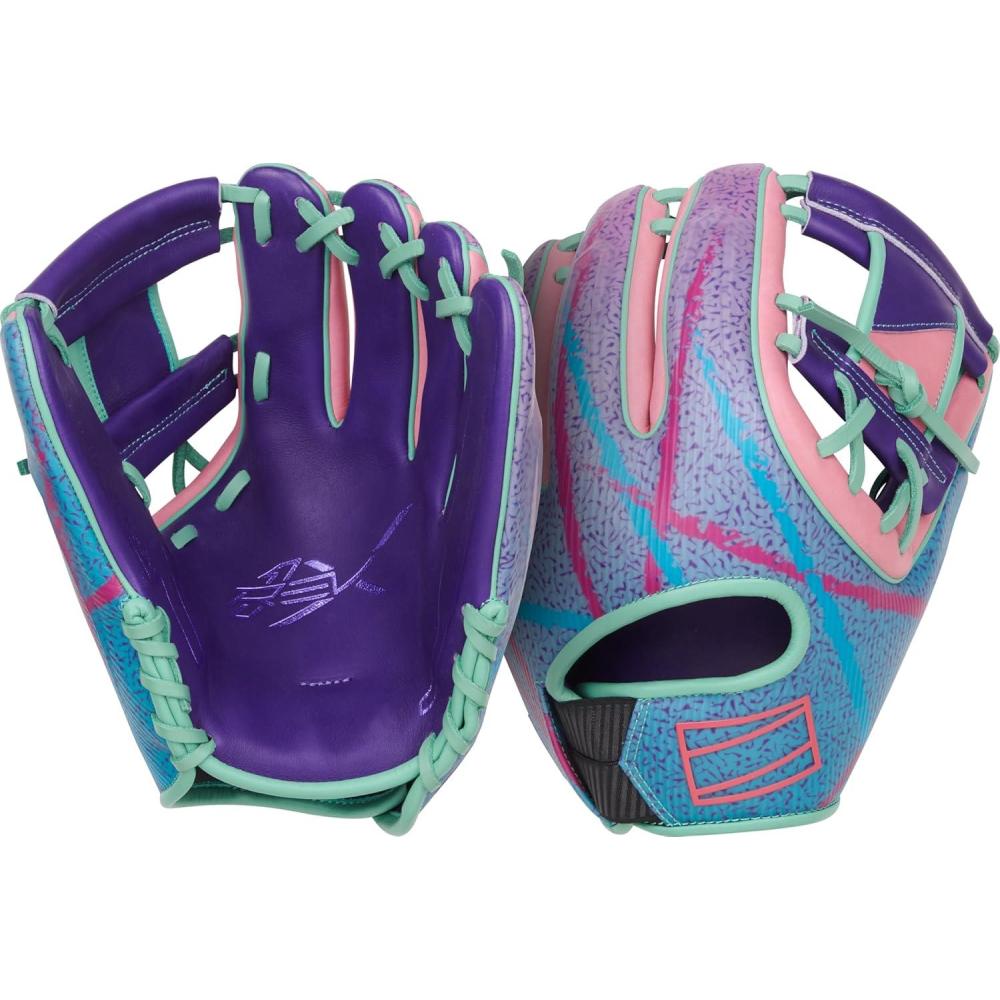 imageRawlings REV1X Baseball Glove Sizes 115quot 1275quot Multiple StylesPurple Mint Pink REV1X I Web
