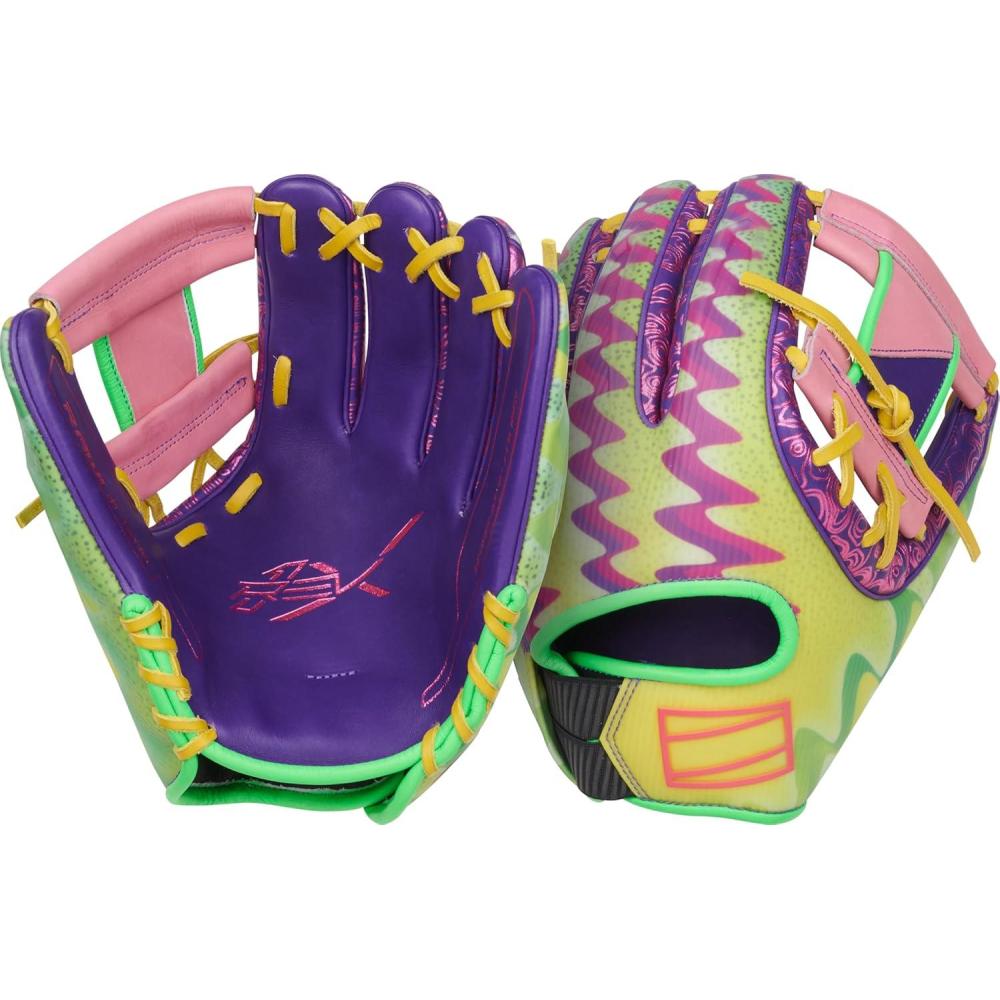 imageRawlings REV1X Baseball Glove Sizes 115quot 1275quot Multiple StylesPurplePink