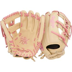 Rawlings | Heart of The Hide Fastpitch Softball Glove | Sizes 11.75″ – 12.75″ | Multiple Styles(Camel / Pink | Split Single Post Web)