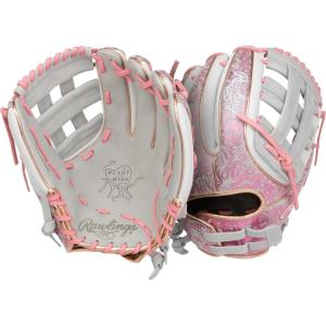 Rawlings | Heart of The Hide Fastpitch Softball Glove | Sizes 11.75″ – 12.75″ | Multiple Styles(Grey / Pink | Pro H Web)