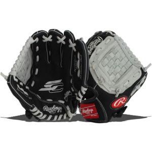 Rawlings | Sure Catch T-Ball & Youth Baseball Glove | Sizes 9.5″ – 11.5″ | Multiple Styles(Black / Grey)