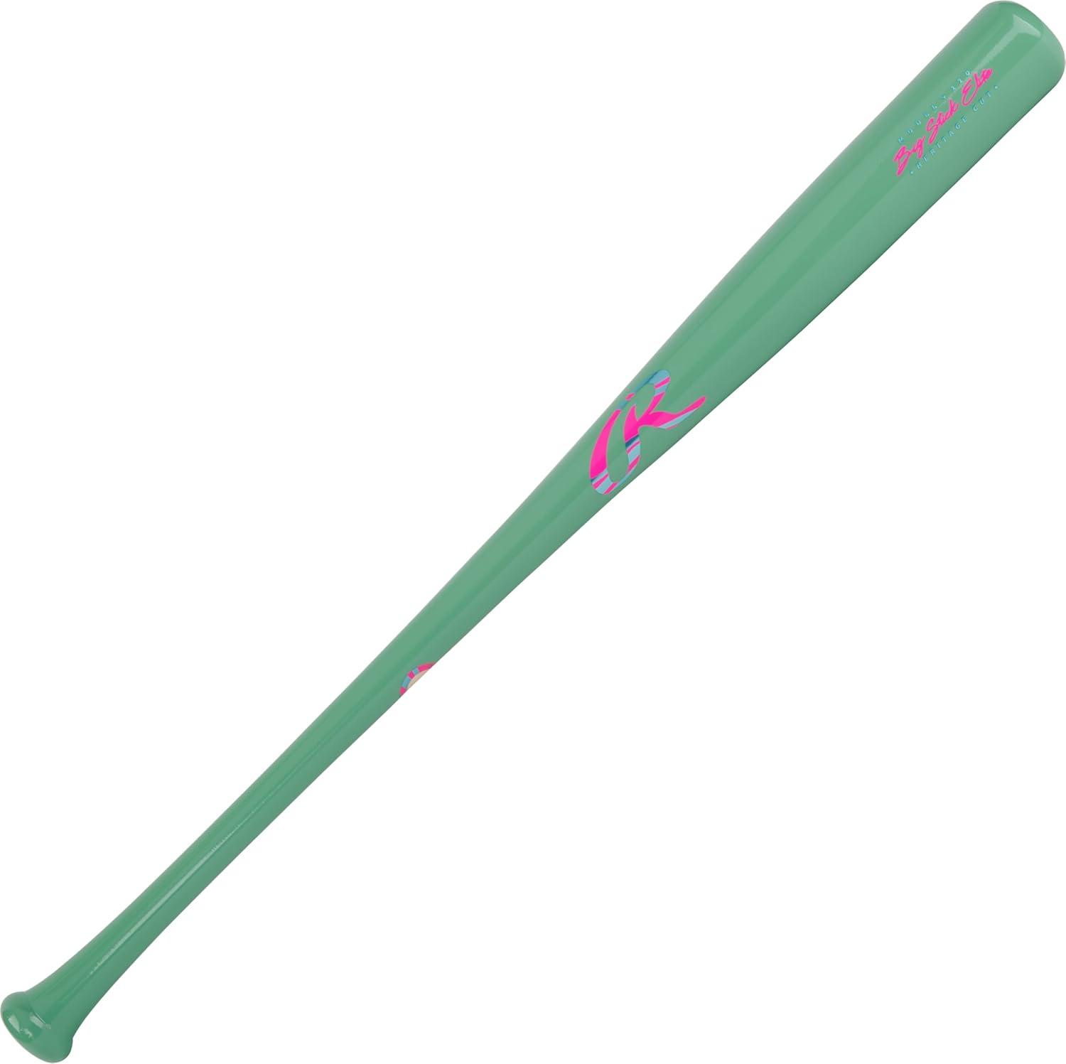 imageRawlings Big Stick Elite Wood Baseball Bat MapleBirchComposite Options Multiple ColorsMint Pink 110 Profile