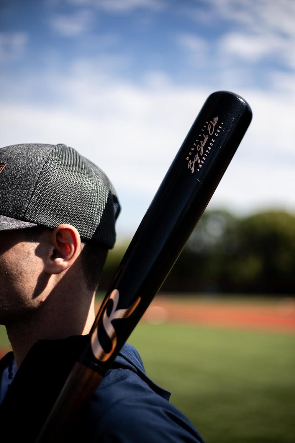 imageRawlings Big Stick Elite Wood Baseball Bat MapleBirchComposite OptionsBlack Natural I13 Birch