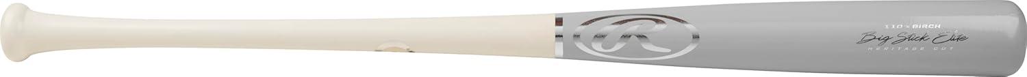 imageRawlings Big Stick Elite Wood Baseball Bat MapleBirchComposite OptionsGrey Natural 110RBG Birch