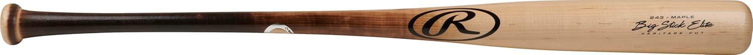imageRawlings Big Stick Elite Wood Baseball Bat MapleBirchComposite OptionsNatural Flame Treat 243RMF Maple