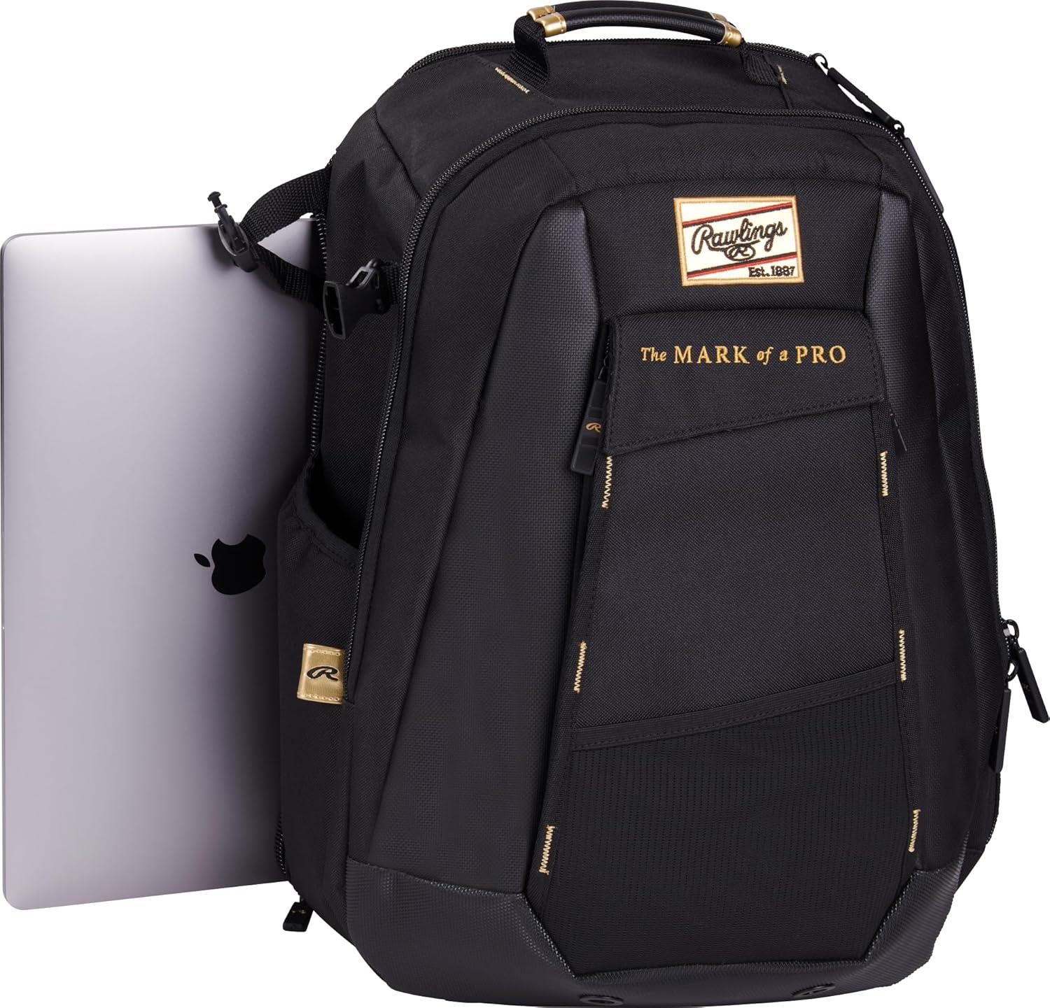 imageRawlings GOLD COLLECTION Backpack CoachPlayer OffField Use Laptop SleeveGraphite