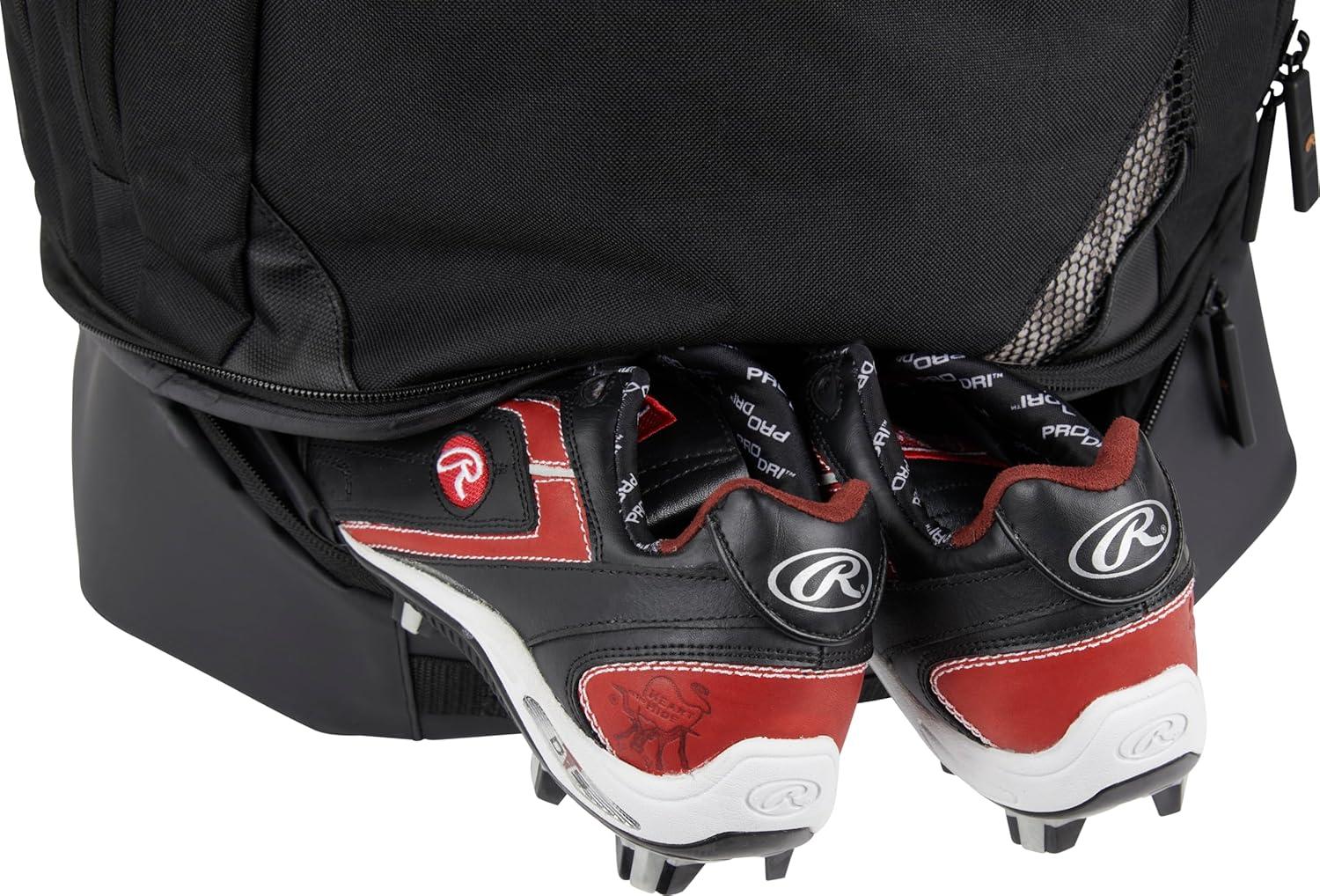 imageRawlings GOLD COLLECTION Wheeled Equipment Bag BaseballSoftball Multiple StylesGraphite