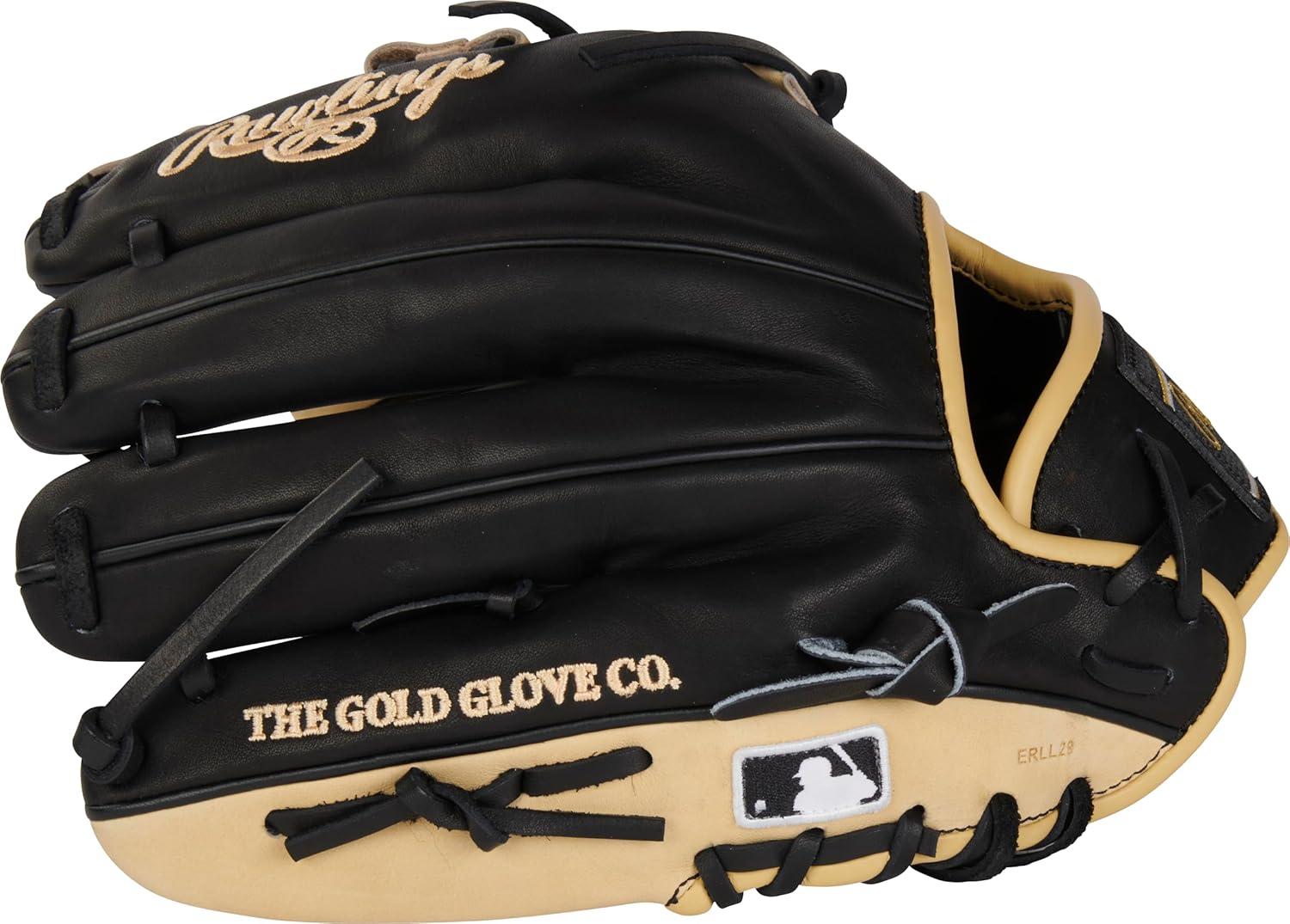 imageRawlings Heart of The Hide Baseball Glove Youth Contour Fit Models Advanced Breakin Sizes 115quot 1275quotBlack Split Single Post Web