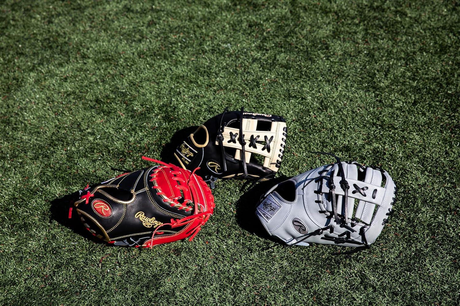 imageRawlings Heart of The Hide Baseball Glove Youth Contour Fit Models Advanced Breakin Sizes 115quot 1275quotBlack Split Single Post Web