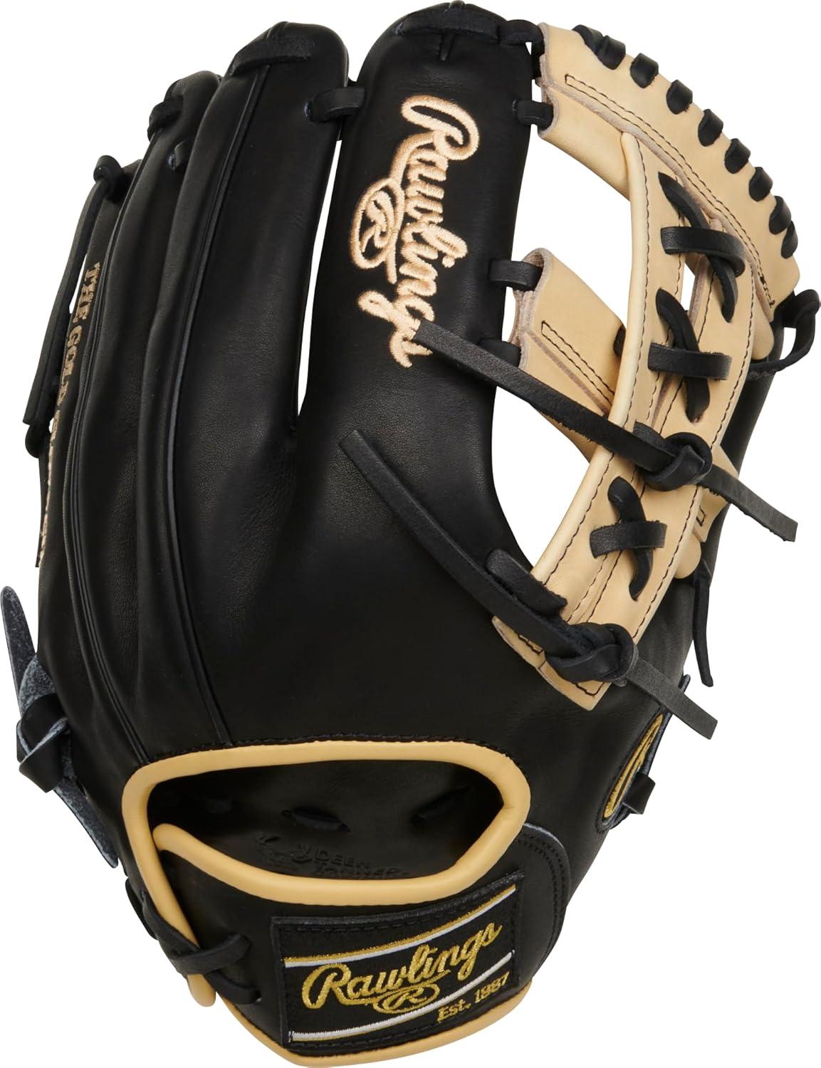 imageRawlings Heart of The Hide Baseball Glove Youth Contour Fit Models Advanced Breakin Sizes 115quot 1275quotBlack Split Single Post Web