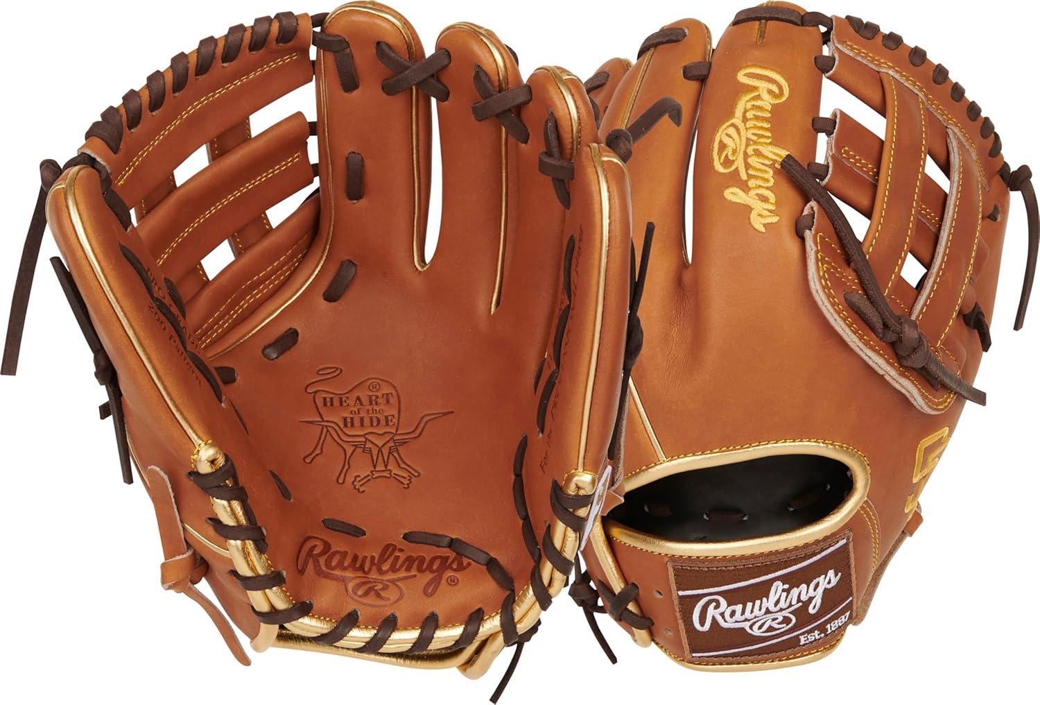 imageRawlings Heart of The Hide MLB Team Logo Baseball Glove All MLB Team Options AvailableSan Diego Padres 115 Pro HWeb