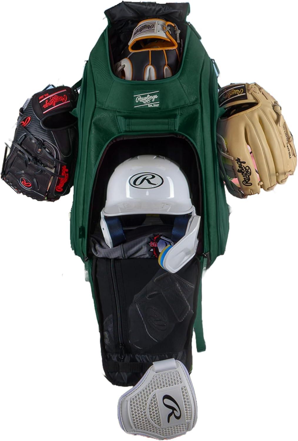 imageRawlings LEGION 20 Players Backpack BaseballSoftball Multiple StylesDARK GREEN