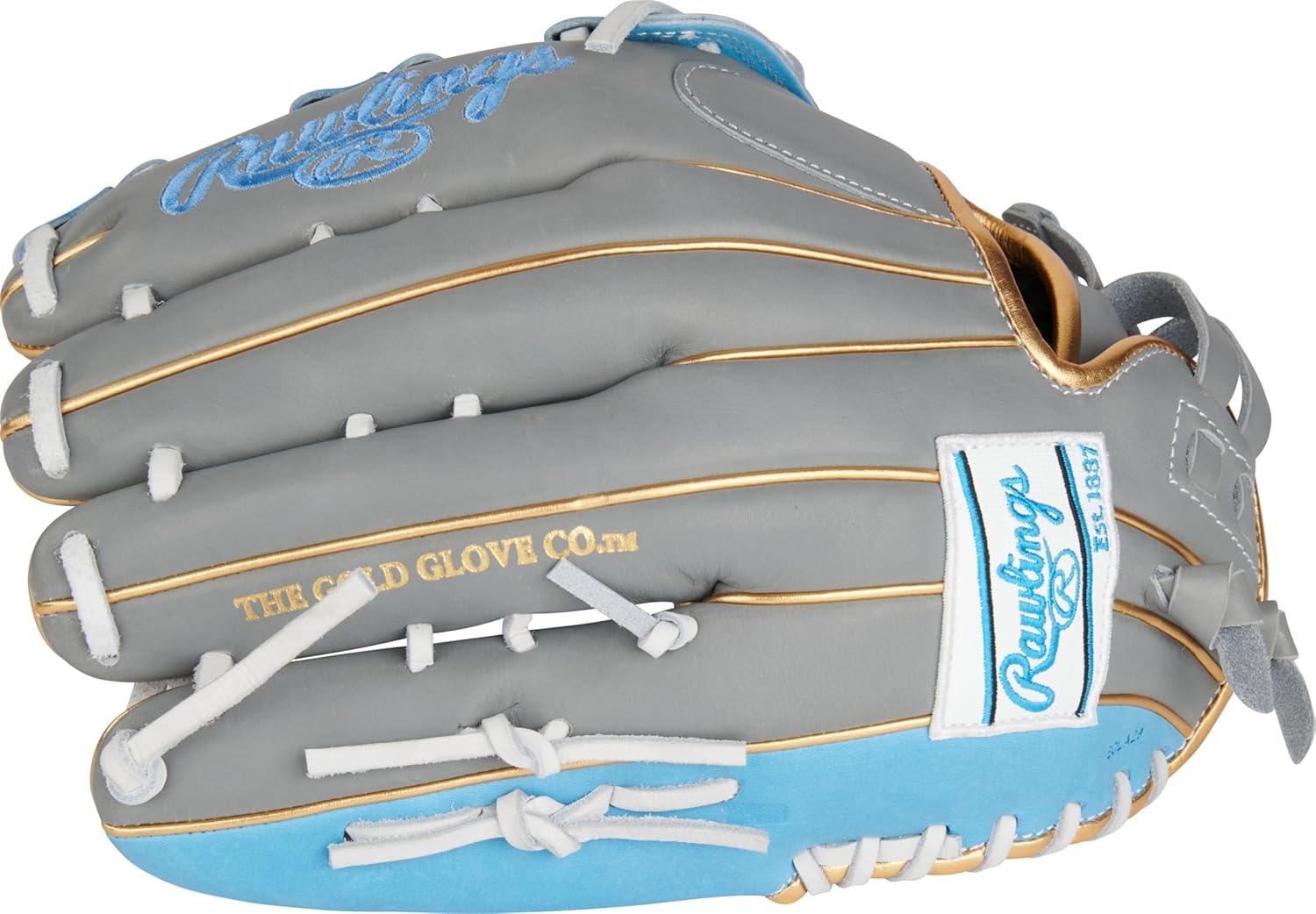 imageRawlings  Liberty Advanced Color Series Fastpitch Softball Glove  Sizes 1175quot  13quot  Multiple StylesGrey  Columbia Blue  Gold  Pro H Web