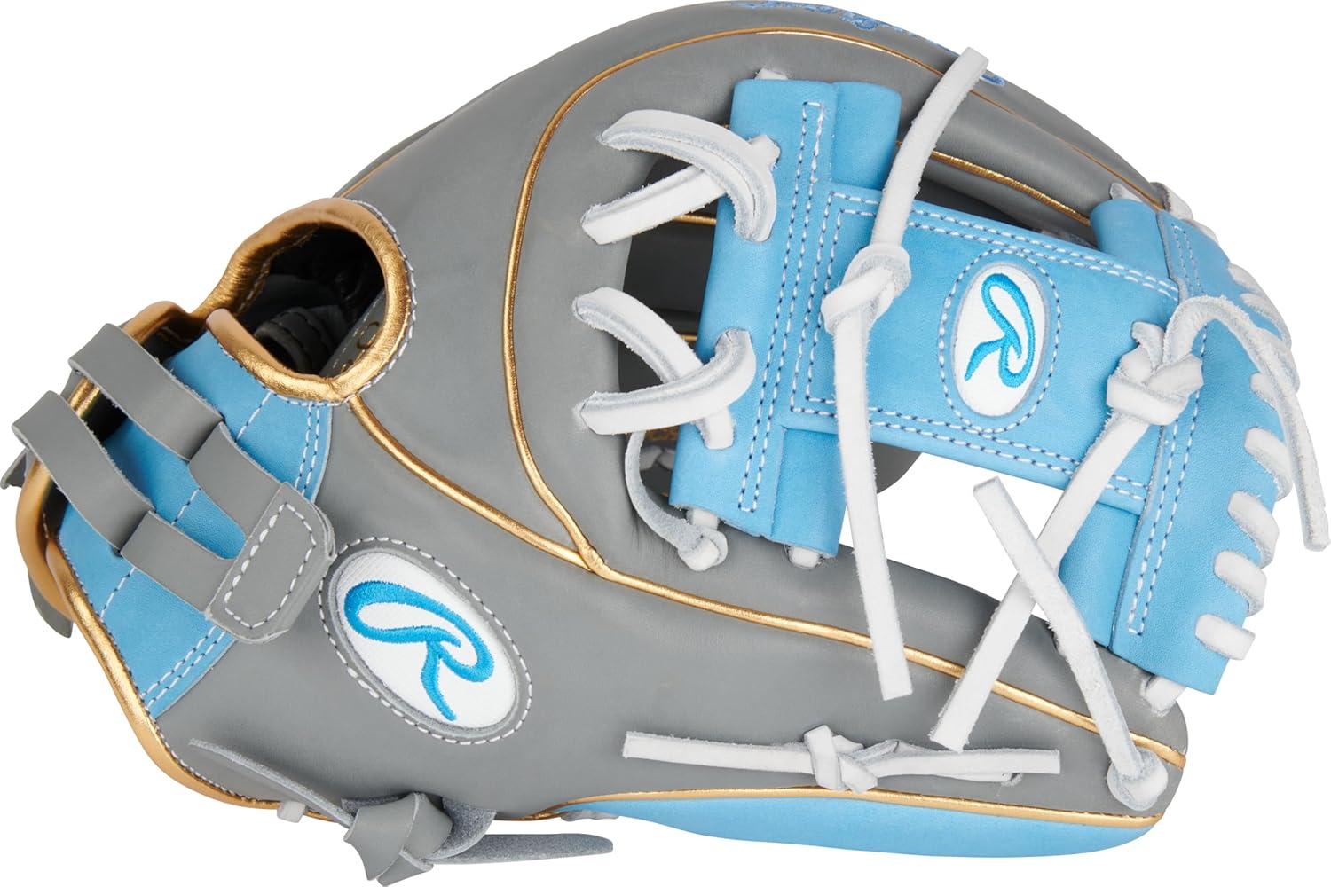 imageRawlings  Liberty Advanced Color Series Fastpitch Softball Glove  Sizes 1175quot  13quot  Multiple StylesGrey  Columbia Blue  Gold  Pro I Web