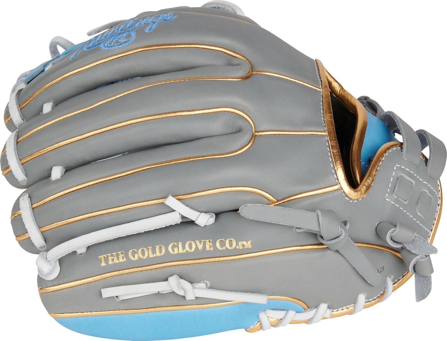 imageRawlings  Liberty Advanced Color Series Fastpitch Softball Glove  Sizes 1175quot  13quot  Multiple StylesGrey  Columbia Blue  Gold  Pro I Web