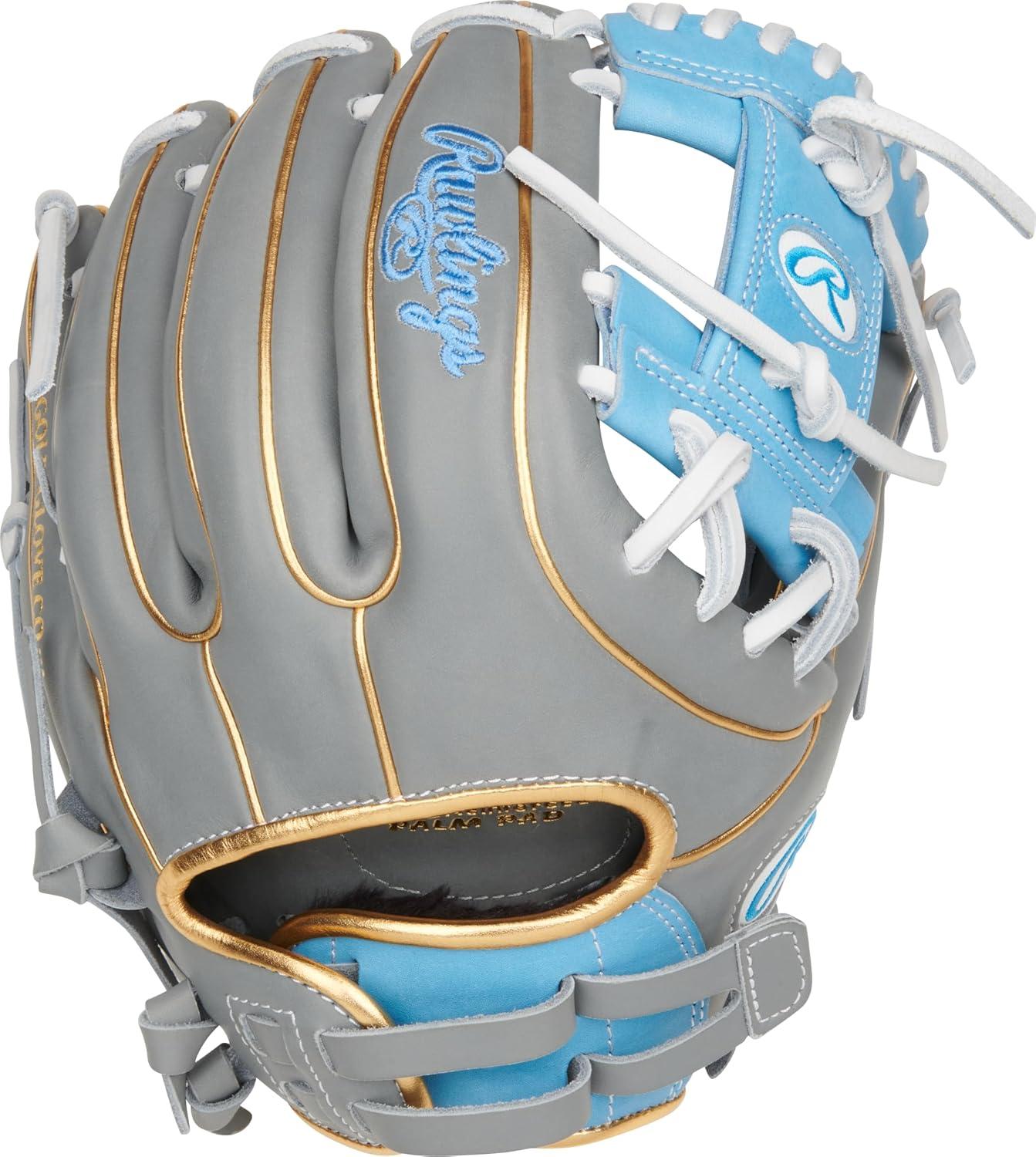 imageRawlings  Liberty Advanced Color Series Fastpitch Softball Glove  Sizes 1175quot  13quot  Multiple StylesGrey  Columbia Blue  Gold  Pro I Web