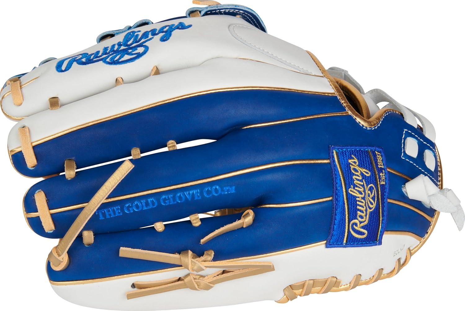imageRawlings Liberty Advanced Color Series Fastpitch Softball Glove Sizes 1175quot 13quot Multiple StylesWhite Royal Gold Pro H Web