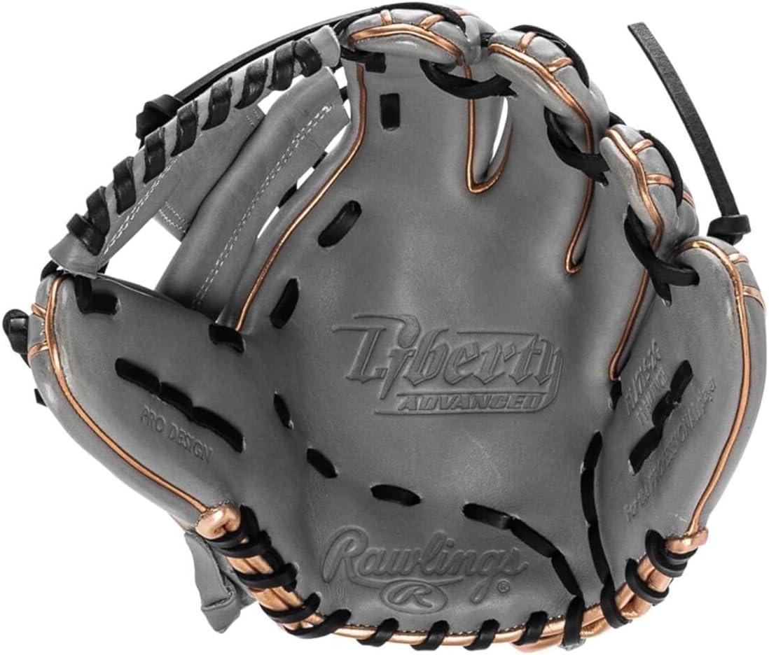 imageRawlings Liberty Advanced Fastpitch Softball Glove Sizes 1175quot 1325quot Multiple StylesGray Black Gold Pro I Web