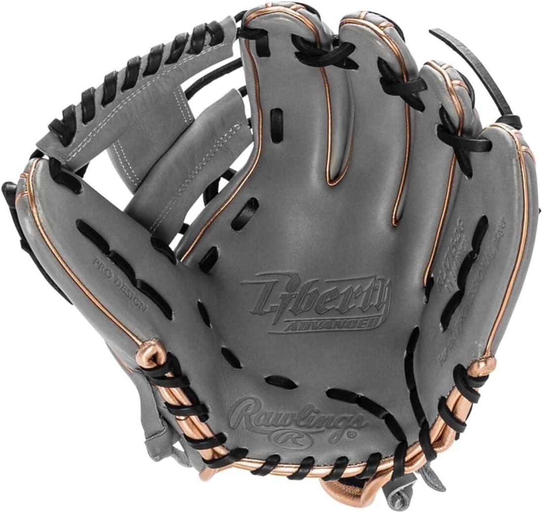 imageRawlings Liberty Advanced Fastpitch Softball Glove Sizes 1175quot 1325quot Multiple StylesGray Black Gold Pro I Web