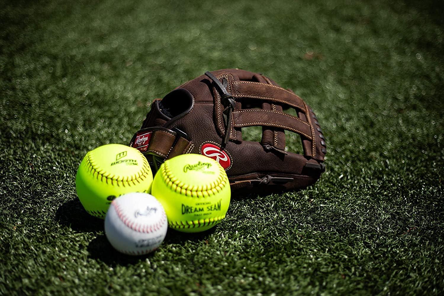 imageRawlings Player Preferred Adult Ball Glove BaseballSlowpitch Softball Multiple StylesSingle Post Double Bar Web Brown