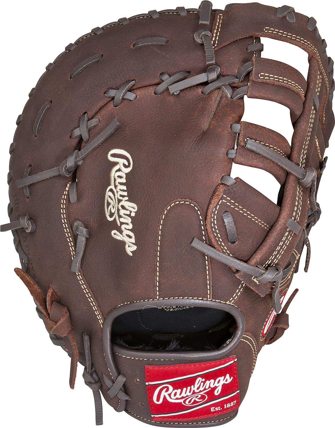 imageRawlings Player Preferred Adult Ball Glove BaseballSlowpitch Softball Multiple StylesSingle Post Double Bar Web Brown