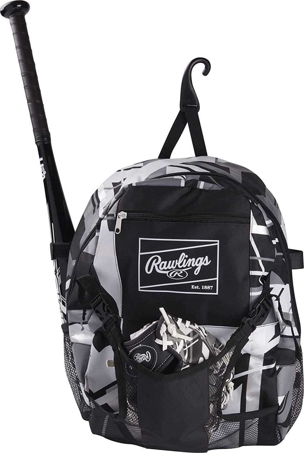 imageRawlings REMIX TBall ampamp Youth Backpack Equipment Bag BaseballSoftball Multiple ColorsBlack