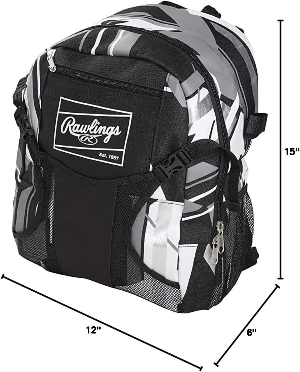 imageRawlings REMIX TBall ampamp Youth Backpack Equipment Bag BaseballSoftball Multiple ColorsBlack