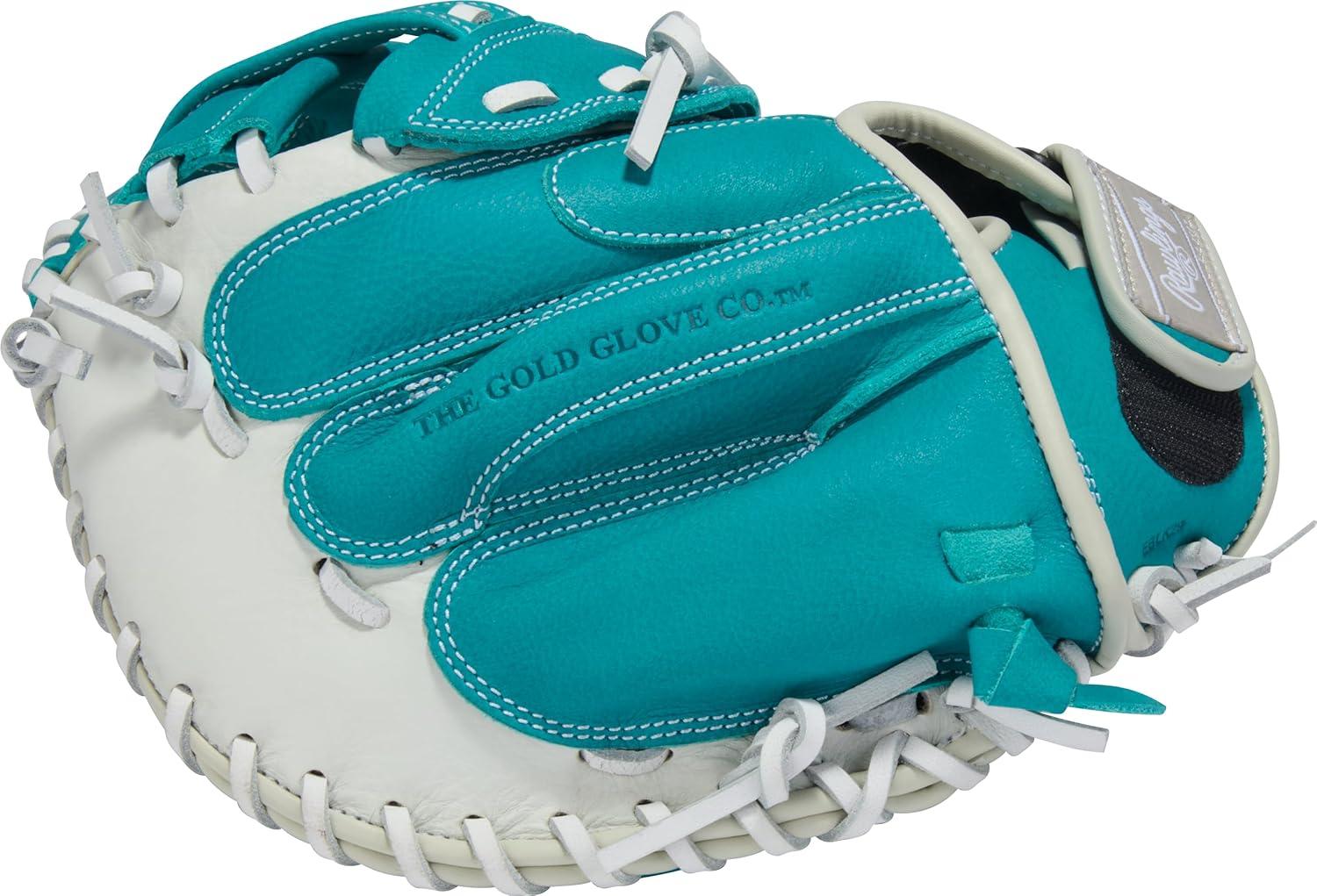 imageRawlings Shut Out Youth Softball Glove Sizes 115quot 125quot Multiple StylesWhite Teal Modified H Web