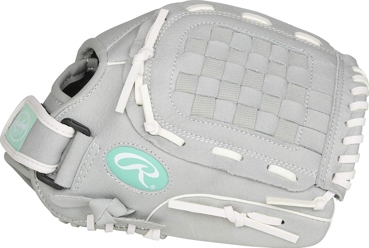 imageRawlings Sure Catch Series Youth Softball Glove Sizes 10quot 125quot Multiple StylesGreyMint