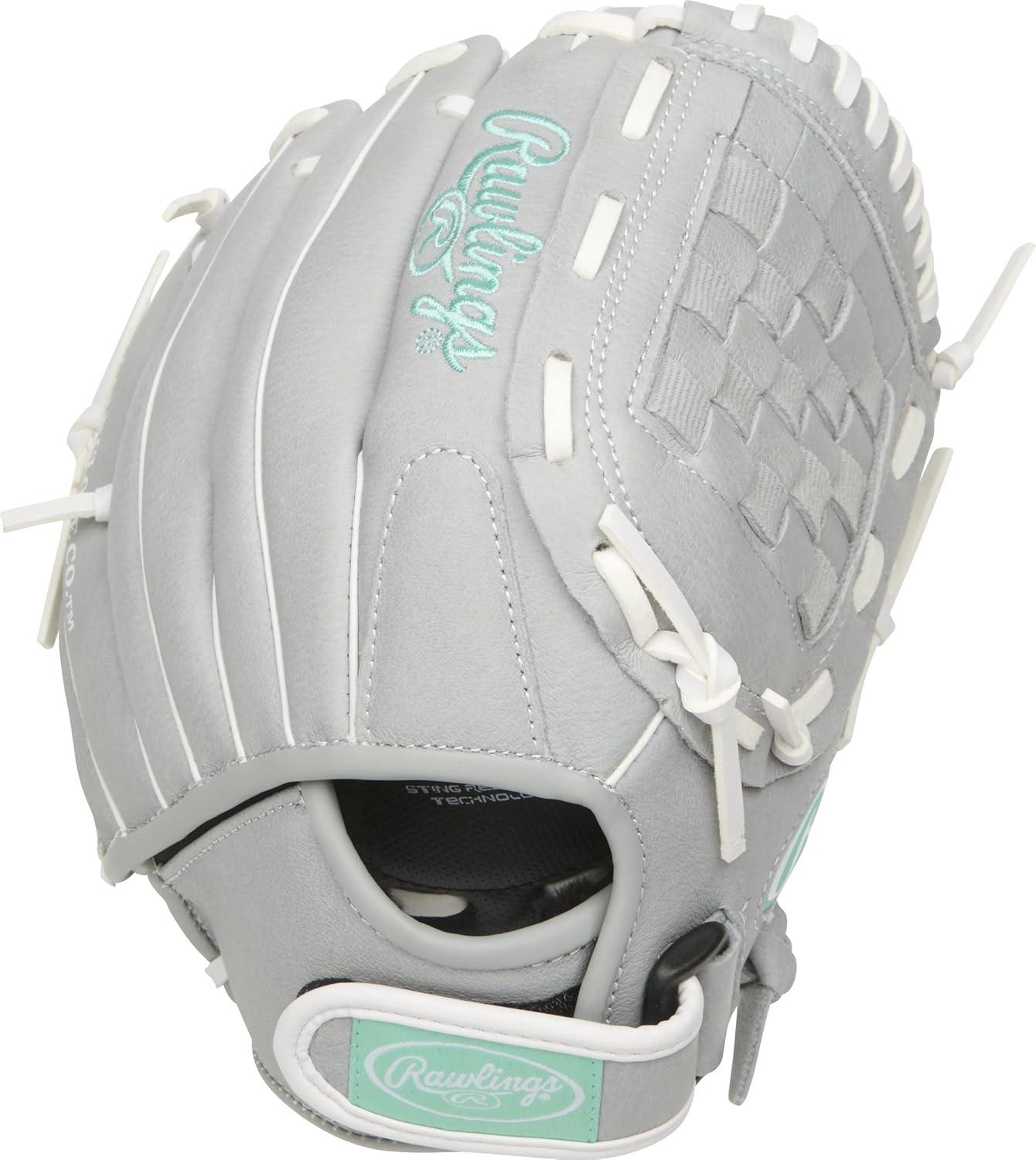imageRawlings Sure Catch Series Youth Softball Glove Sizes 10quot 125quot Multiple StylesGreyMint