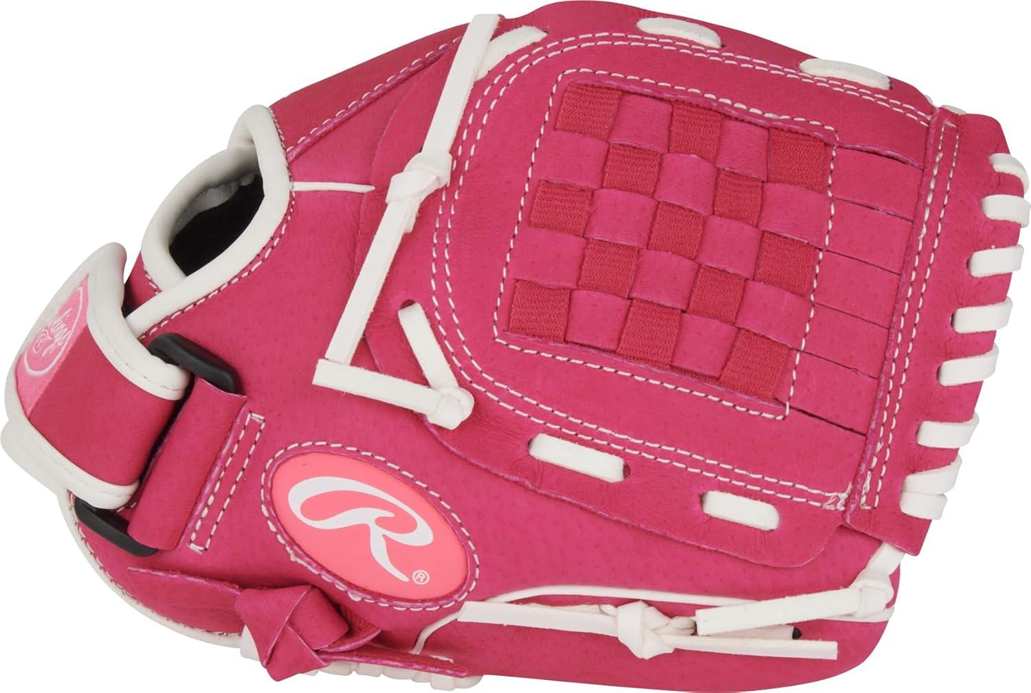 imageRawlings Sure Catch Series Youth Softball Glove Sizes 10quot 125quot Multiple StylesPink White