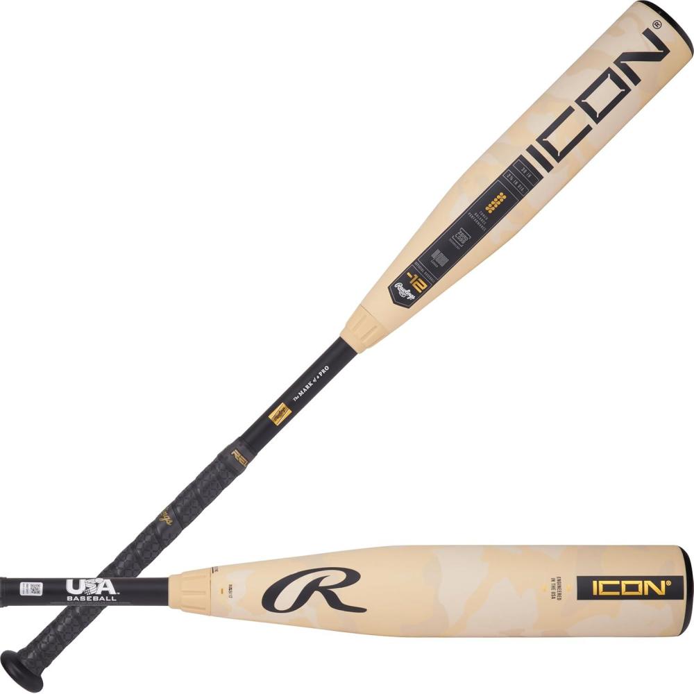 imageRawlings  2025  ICON Baseball Bat  USA  12  10  8 Drop  2 58 Barrel  2 Pc Composite12