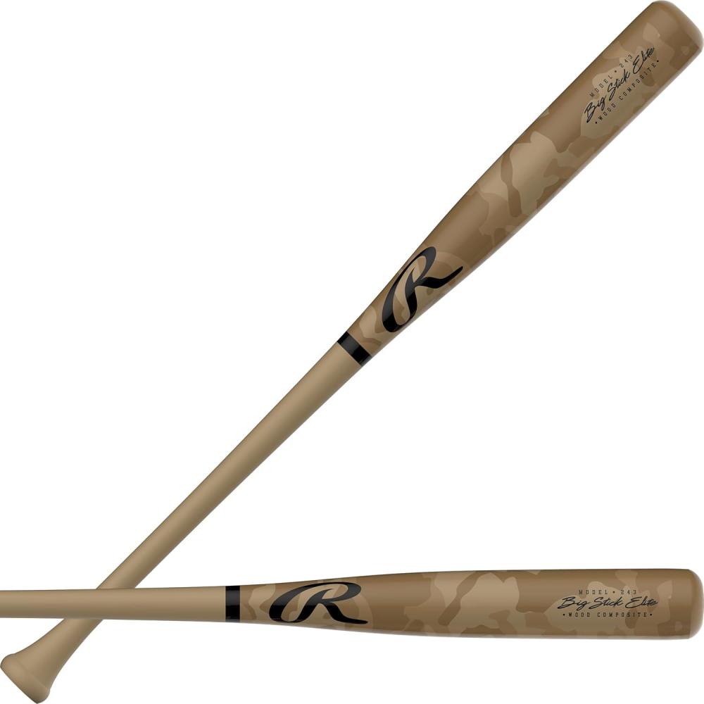 imageRawlings  Big Stick Elite Wood Baseball Bat  MapleBirchComposite OptionsCamo  Military Green  243  Maple  Bamboo Composite