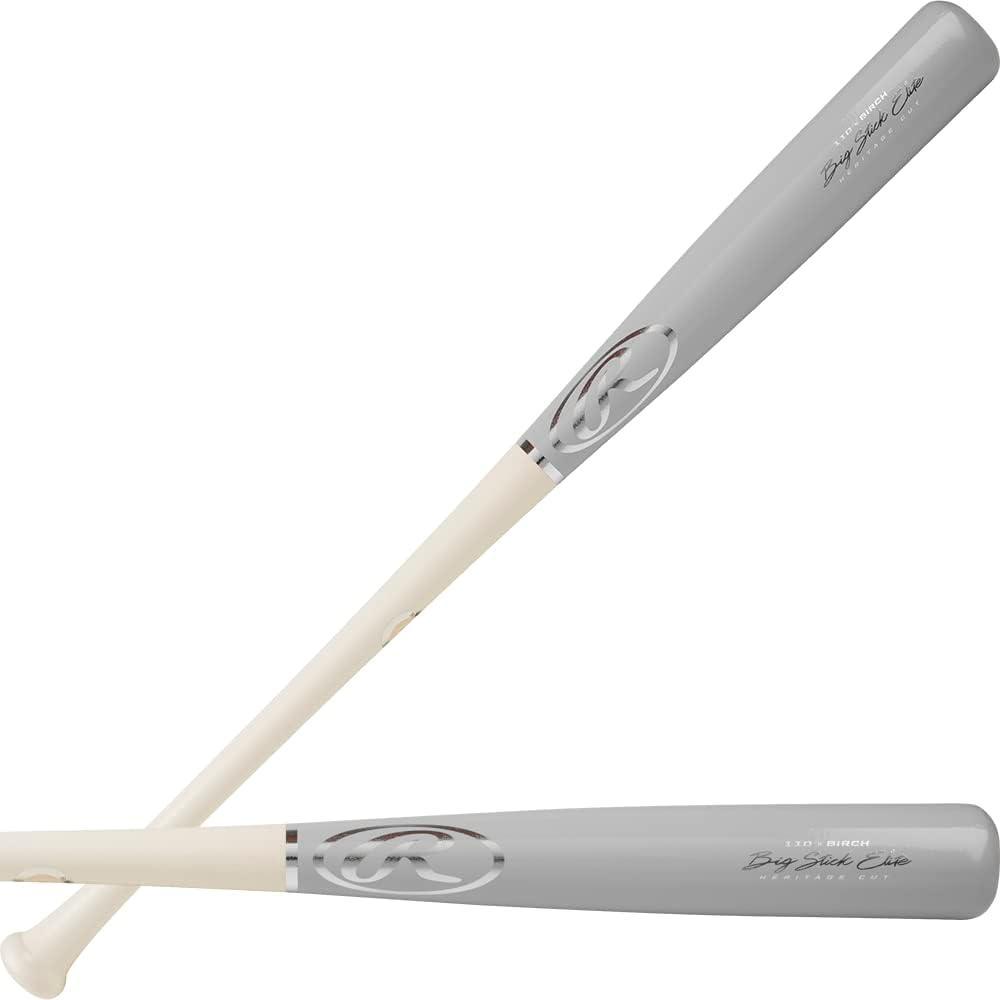 imageRawlings Big Stick Elite Wood Baseball Bat MapleBirchComposite OptionsGrey Natural 110RBG Birch