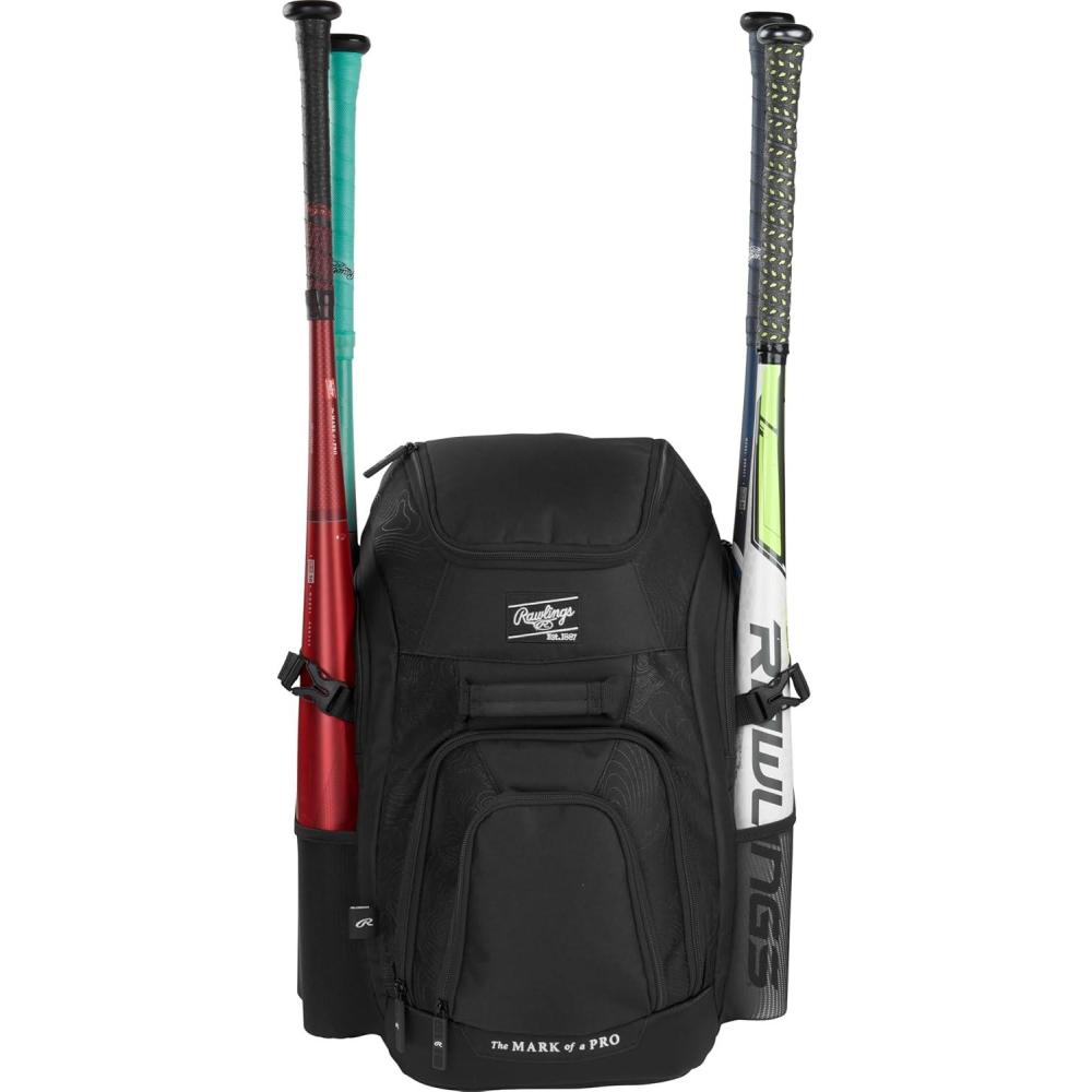 imageRawlings  FRANCHISE 20 Players Backpack  BaseballSoftball  RecTravel  Multiple StylesBLACK