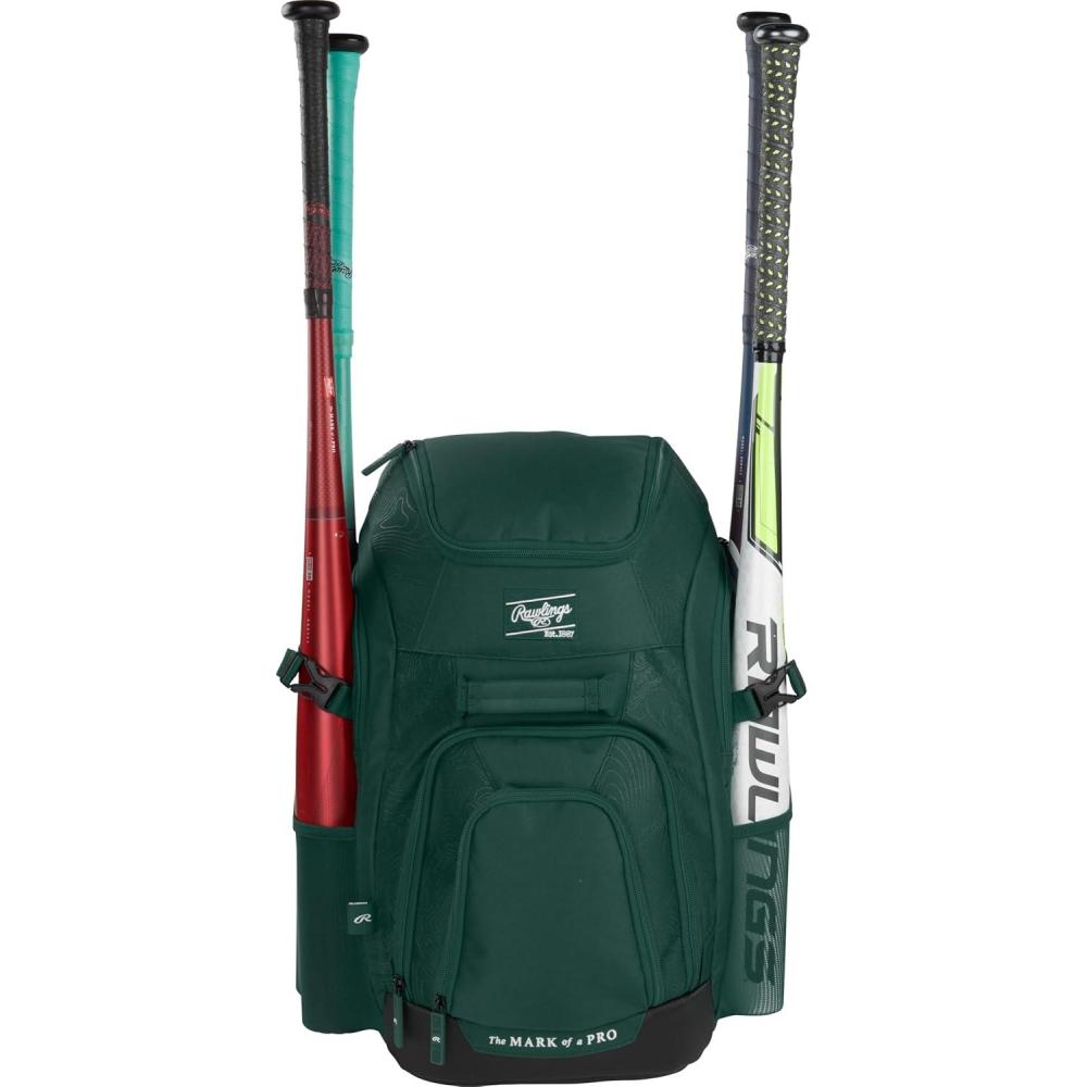 imageRawlings  FRANCHISE 20 Players Backpack  BaseballSoftball  RecTravel  Multiple StylesDARK GREEN