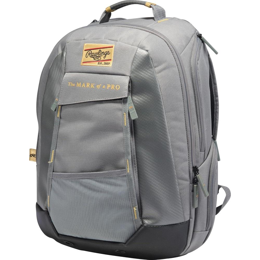 imageRawlings  GOLD COLLECTION Backpack  CoachPlayer OffField Use  Laptop SleeveGraphite