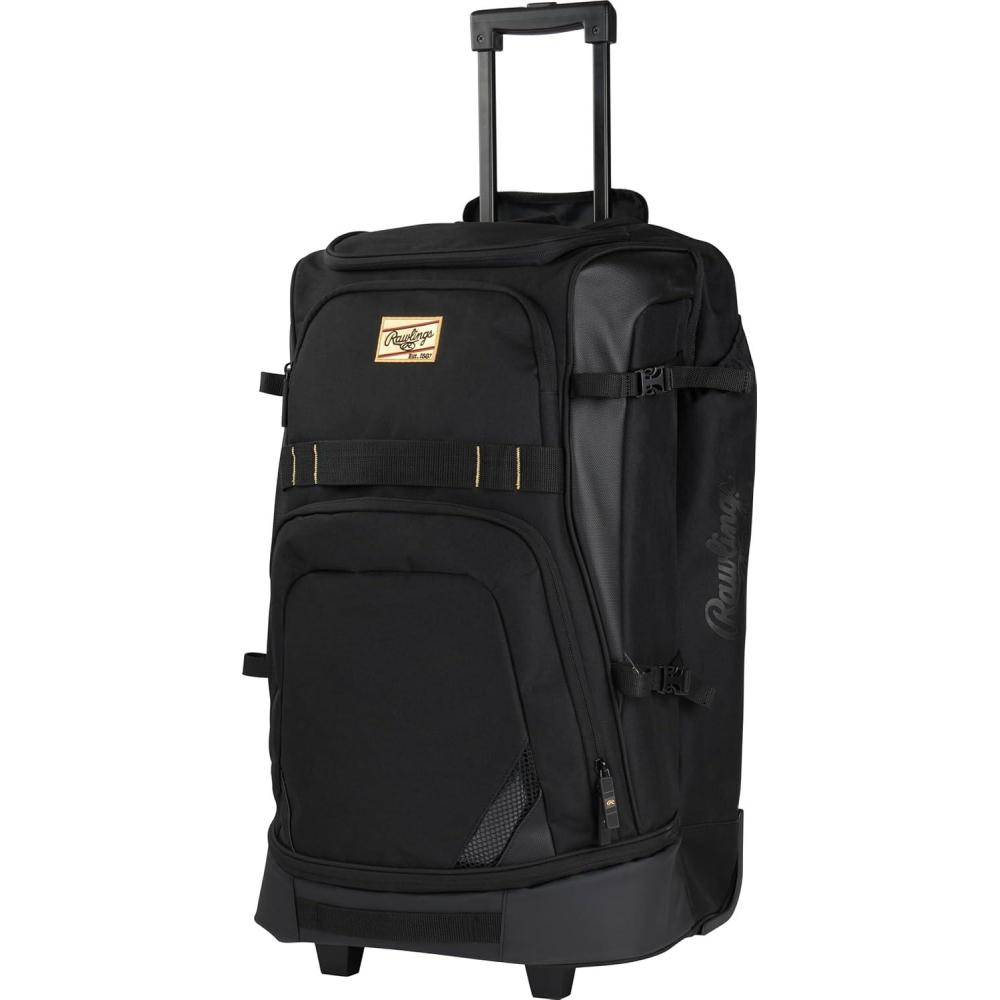 imageRawlings  GOLD COLLECTION Wheeled Equipment Bag  BaseballSoftball  Multiple StylesBlack